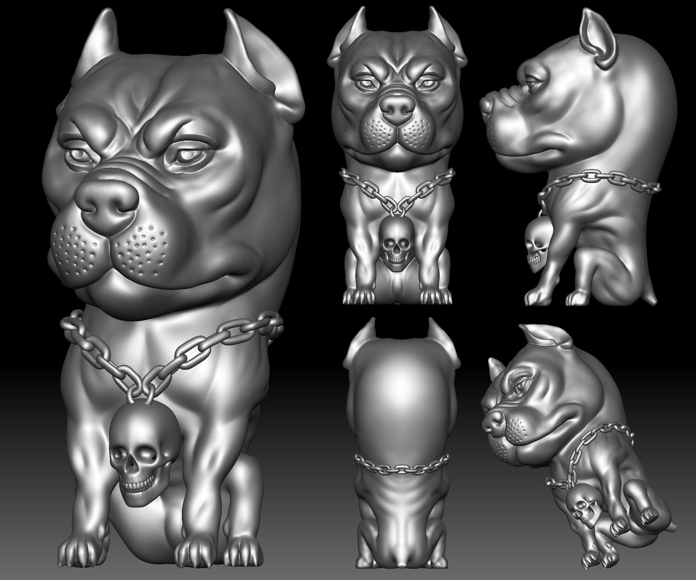 Datei Pit Bull 3d Stl File Printable Bully Model Herunterladen • Objekt Zum 3d Drucken ・ Cults 6038